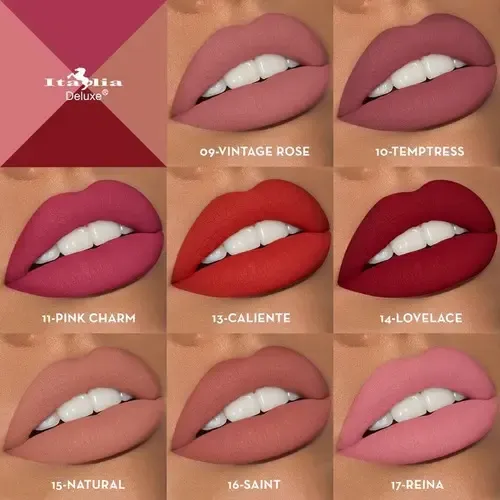 Labial Top Five Mousse Mate Italia Deluxe (variedades) Color Terra Cotta