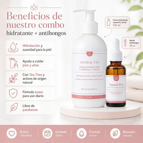 Crema Hidratante Corporal 250 + Aceite Para Hongos Uñas Neutra