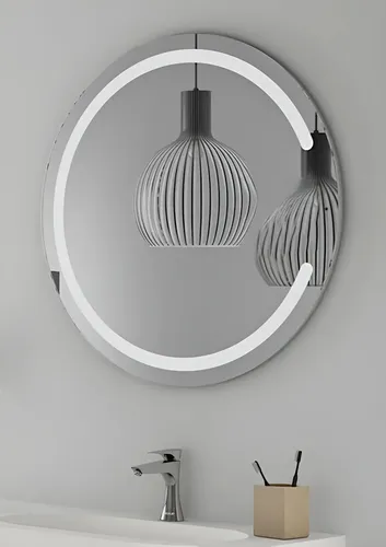 Espejo Circular Led 60cm Espejo Cálido Romántico Marco Diseño 10