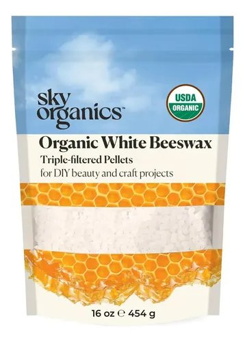 Cera De Abejas Blanca Orgánica Sky Organics Para Cosméticos