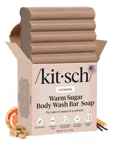 Jabón Body Wash Bar Kitsch, 113 G, Azúcar Caliente Y Gliceri