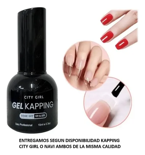Kit Soft Gel 500 Tips Paris Night + Base Kapping 10ml + Lima