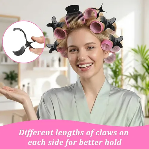 Juego De Rulos De Pelo Autoadherentes De 16 Piezas Con Pinza