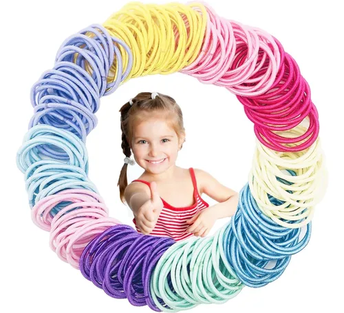 Ligas Para El Cabello Berchaoki 200 Unidades Para Niñas, Ban