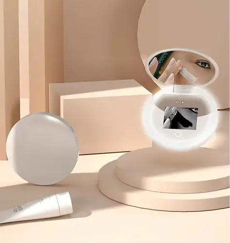 Espejo Cosmético Uv Portátil Inteligente De Doble Cara