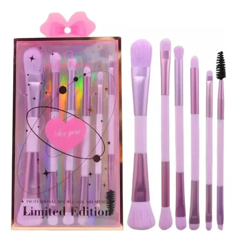 Set X6 Brochas Y Pinceles Para Maquillaje Sintetico Make Up