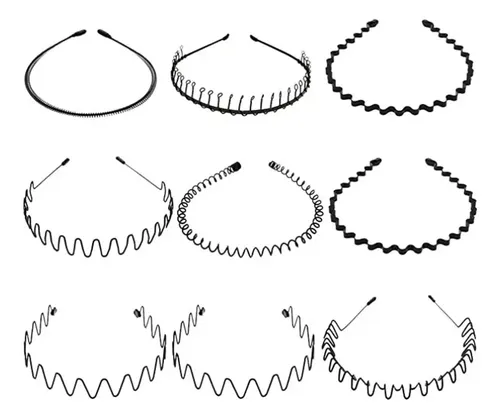 9pcs De Diademas Para El Pelo De Hombre. Diadema Para Peinar