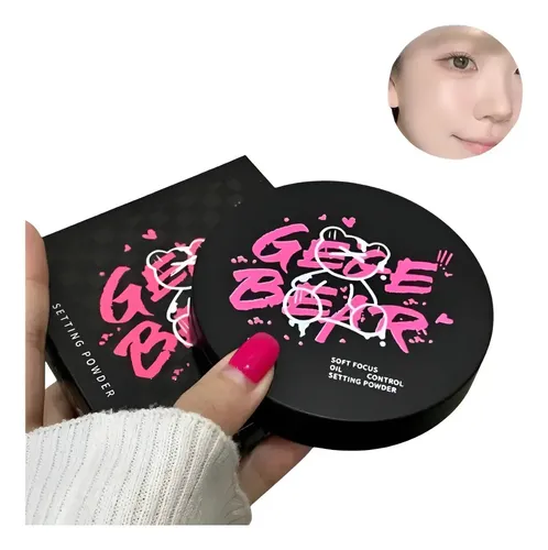 Gege Bear Polvo Compacto Translúcido Sellador Maquillaje 02