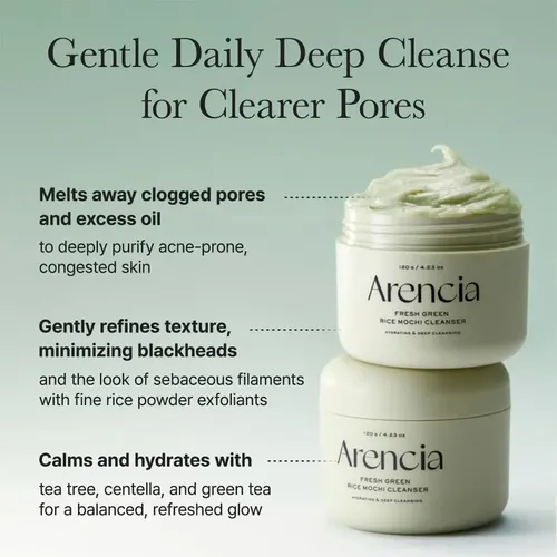 Arencia Limpiador Facial Y Mascarilla De Arroz Coreana