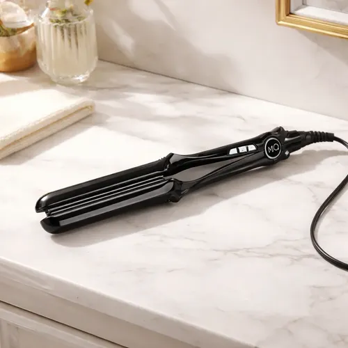 Planchita De Pelo Alisado Mq Professional Mq 480 Turbo Black