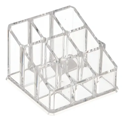 Organizador De Acrilico Porta Cosmeticos Labial 9 Divisiones