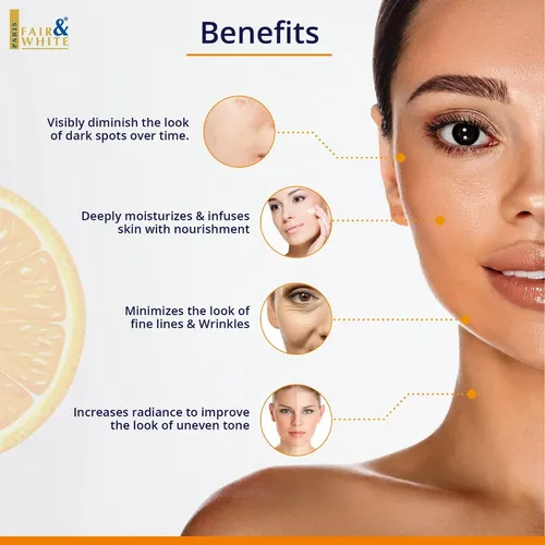 Gel Aclarante De Manchas Con  Vitamina C  Fair & White Todo Tipo De Piel Noche