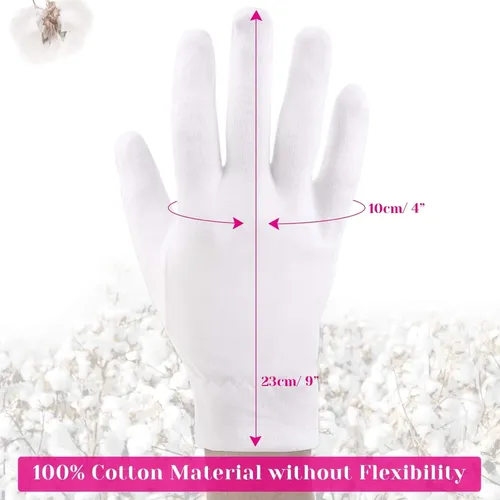 Guantes De Algodón Blancos Hidratantes Para Manos Secas