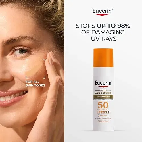 Eucerin Sun Age Defense Locion Facial Tono Universal Spf 50