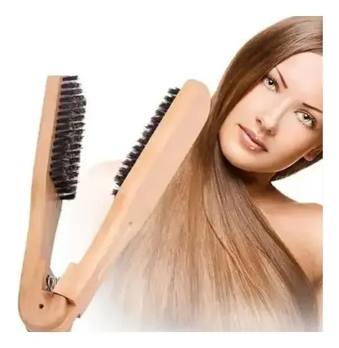 Cepillo De Madera Para Alisar El Cabello De Madera, Cepillo