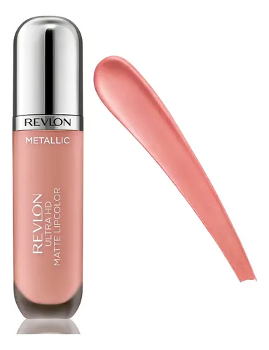 Labial Revlon Ultra Hd Matte Metallic Gleam Tono 690 Acabado Metálico Color GLEAM (690)