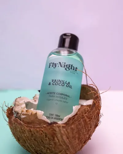 Gel Aceite Intimo Lubricante Corporal Vainilla Coco Fly Nigh