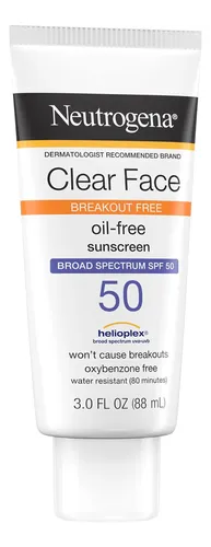 Crema Solar Líquida Neutrogena Clear Face, Spf 50, 90 Ml