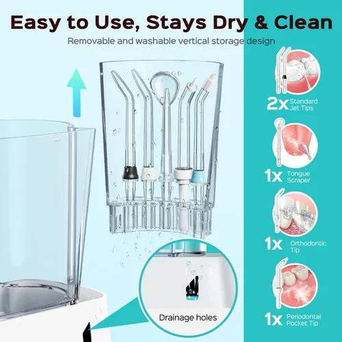 Hilo Dental Coslus E2, 12 Ajustes De Presión Blanco