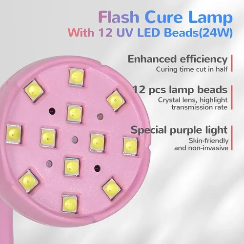 Lámpara De Uñas Uv Led Liora 24w Recargable Usb Flexible