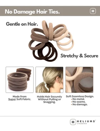 Cintas Para El Cabello Heliums Soft, No Dañan, Nailon Sin Co