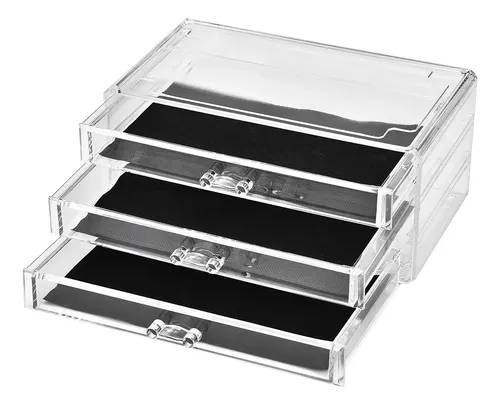 Cajón De Maquillaje De Escritorio, Mesa Con Cajones Transpar