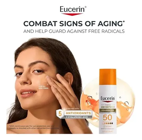 Eucerin Sun Age Defense Locion Facial Tono Universal Spf 50