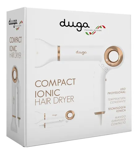 Duga Secador De Pelo Compact Ionic Hair Dryer D2302 Plegable