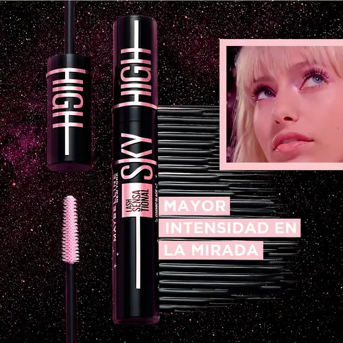 Máscara De Pestañas Maybelline Lash Sensational Sky High Col Cosmic Black