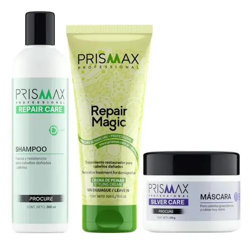 Kit Prismax Repair Care Shampoo + Tratamiento + Máscara