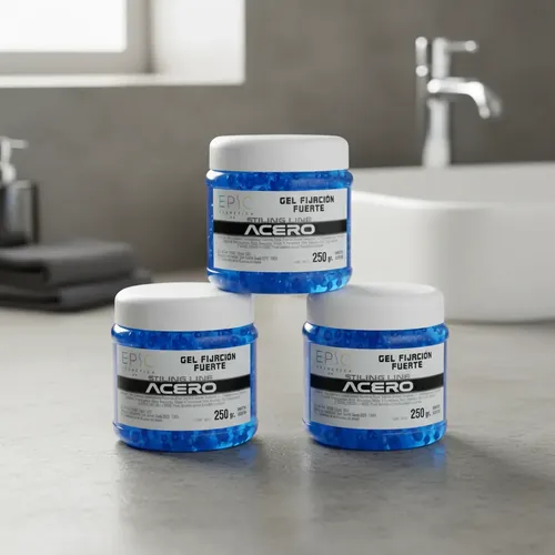 Gel Epic Modelador Acero Azul Fijación Fuerte 250gr X 3