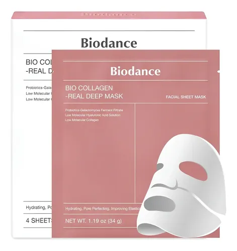 Mascarilla Facial Biodance Bio Collagen Real Deep Mask Todo Tipo de Piel – 34g x 4 Unidades