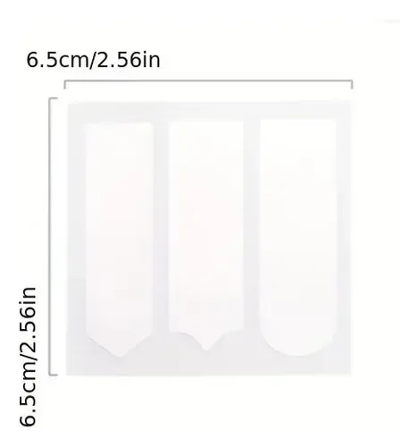 Pack X6 Stickers Stencils Guias Francesitas French Uñas