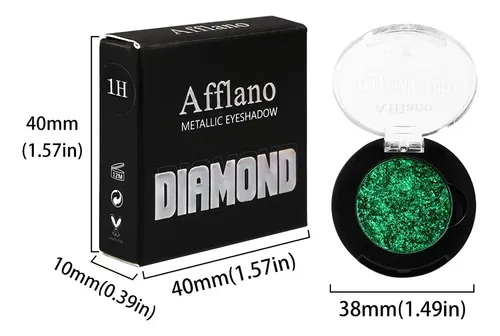 Afflano Sombra Glitter Verde Esmeralda Chrome
