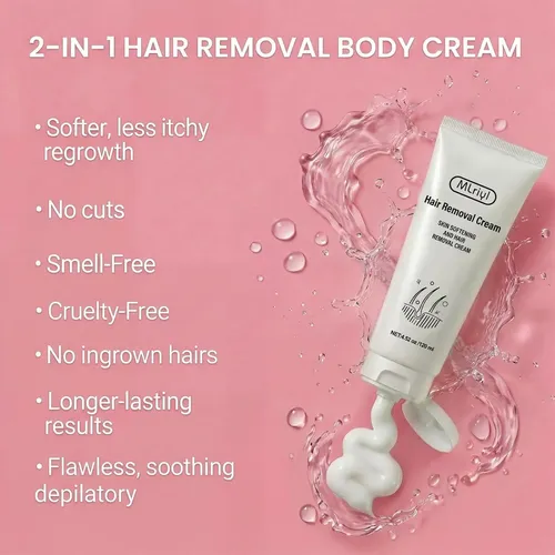 Crema Depilatoria Para Mujer, Indolora Y De Acción Rápida
