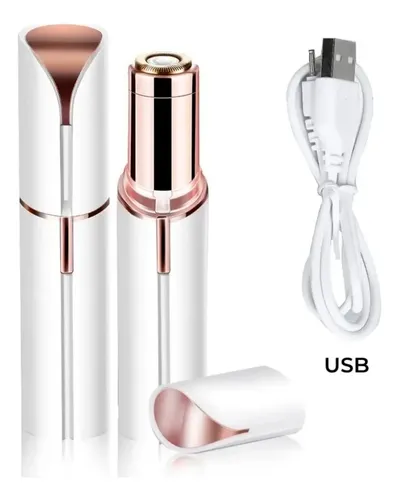 Depiladora Facial Recargable Rosa Cejas y Rostro Eléctrica