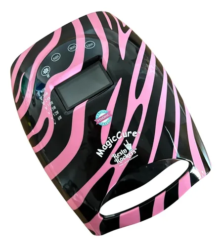 Lámpara Uv Led Portátil Recargable Rosa Con Timer Lcd
