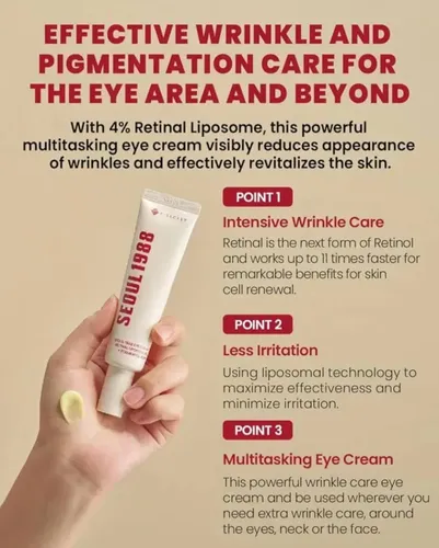 Crema De Ojos Ksecret Seoul 1988: Retinal Liposome 4% 2 Unid Momento de aplicación Día Tipo de piel Acneica