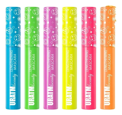 Uratm Set 6 Máscara Pestañas Color Fluorescente Agua Resiste 6pcs