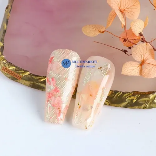Seda Metalizada Organza Holográfica Malla Red Nail Art 3d