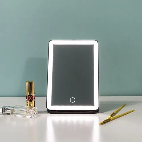 Espejo De Maquillaje Portátil De Alta Gama Con Luz Led, Reca