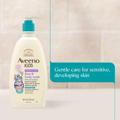 Jabón Facial Y Corporal Aveeno Kids Para Piel Sensible
