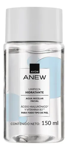 Agua Micelar Revitalizante Con Acido HIaluronico Anew 150 ml Avon
