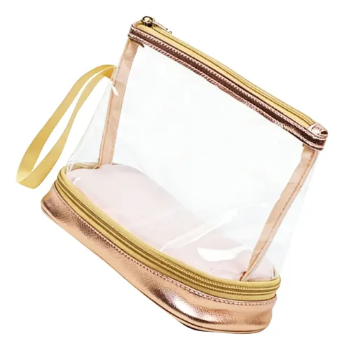 Bolsa De Maquillaje Transparente Portátil Con Cierre De Pvc