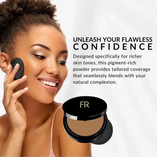 Polvo Compacto De Lujo Flori Roberts Brown Deep Para Pieles