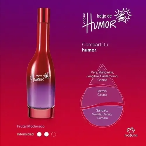 Perfume Humor Beijo femenino Natura EDT 75ml