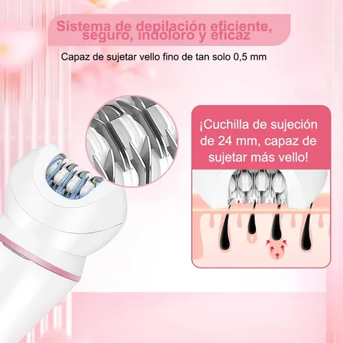Depiladora Eléctrica Bikini Usb Recargable Con Luz