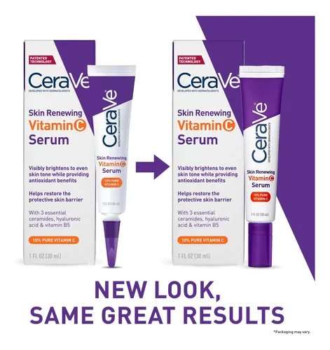 Sérum De Vitamina C Cerave Para Rostro Con Ácido Hialurónico