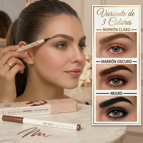 Delineador De Cejas Tatto Microblanding Lapiz Fibra 4 Puntas