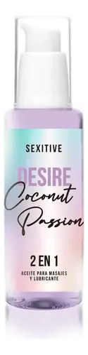 Aceite Lubricante Y Corporal Sexitive Desire Coconut 2 En 1